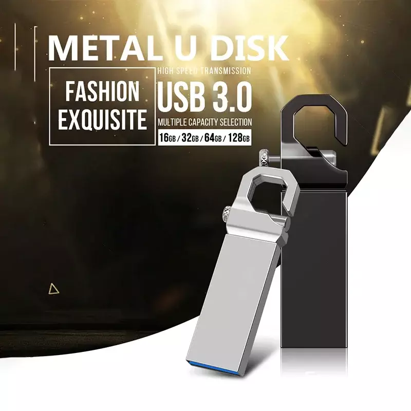 Clé USB 3.0 en métal étanche, 4 Go, 8 Go, 16 Go, 32 Go, 64 Go, 128 Go, 256 Go, disque flash, cadeau