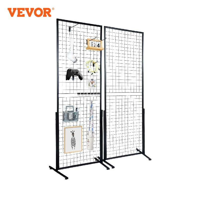 VEVOR Grid Wall Panels Tower Wire Gridwall Display Racks Double Side Gridwall Panels for Art Craft Shows Retail Display W/ Hooks