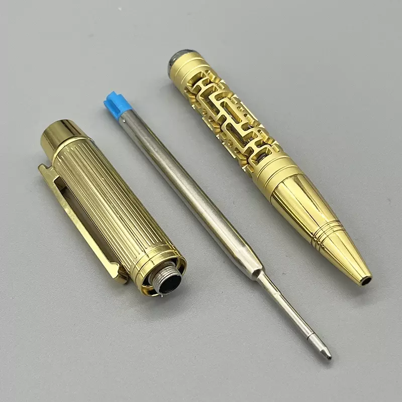 Классические шариковые ручки TS CT, классические металлические письменные принадлежности с полым дизайном