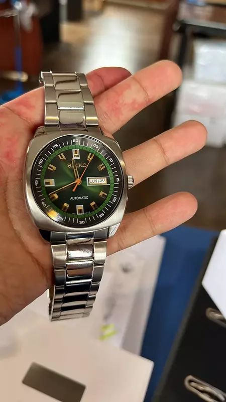 Jam tangan SEIKO asli 5 jam tangan kuarsa putar bulat tali baja tahan air otomatis seri pria jam tangan SNKM