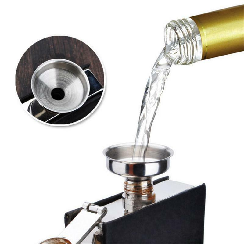 กรวยปากขวดเล็กสำหรับใส่ไวน์บาร์กรวยสแตนเลสสตีลขนาดเล็กสำหรับใส่กระติกน้ำทรงแคบใช้ในห้องครัว