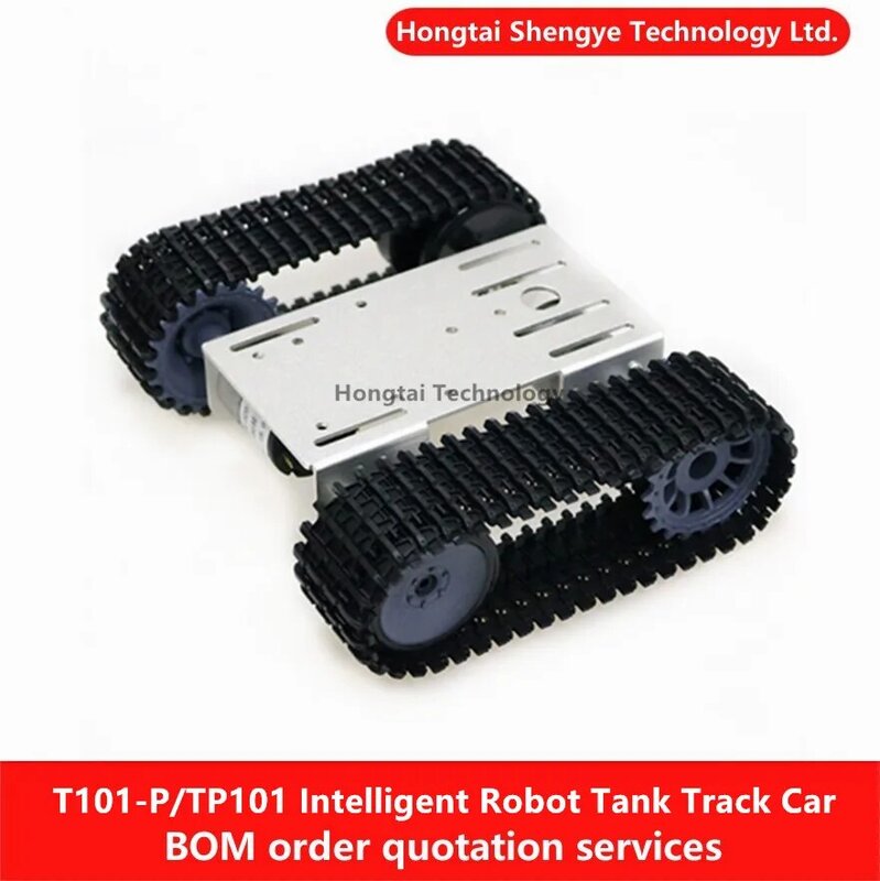 Smart Tank Car Chassis Tracked Caterpillar Crawler Robot Platform with Dual DC 12V Motor for DIY for Arduino T101-P/TP101