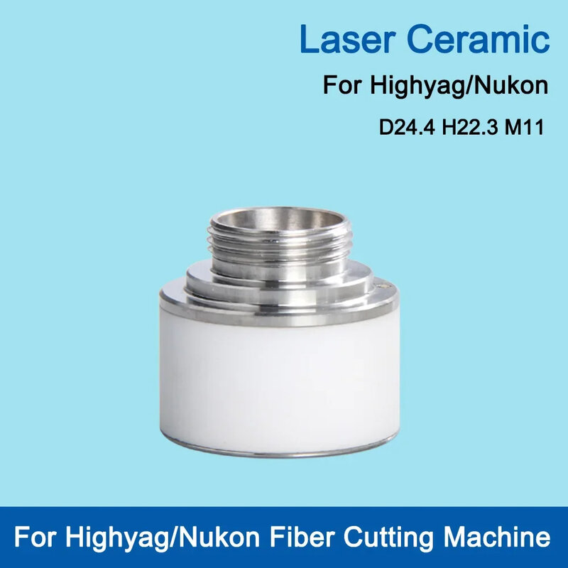 LSKCSH 100Pcs/Lot Highyag Fiber Laser Ceramic Ring Parts Nozzle Holder New Type For Cutting Machine Nukon D24.4mm H22.3mm M11