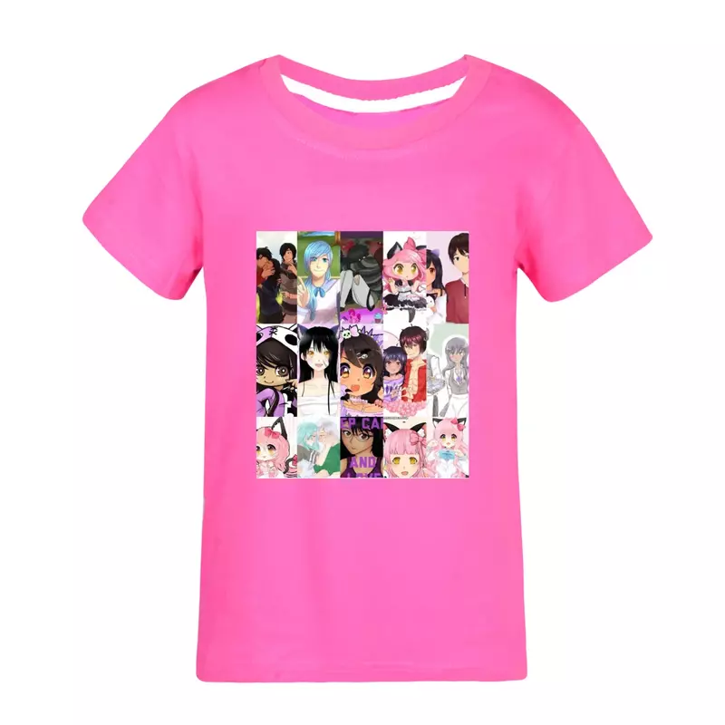 Camiseta de manga curta infantil camiseta para meninos adolescentes, desenhos animados para meninas, tops casuais para bebê, APHMAU, Adam Lycan, verão