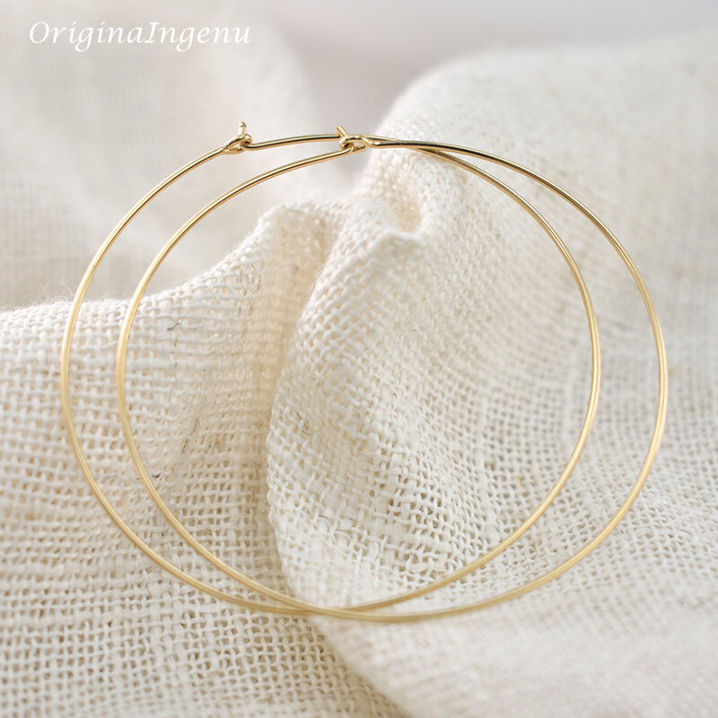 Orecchini a cerchio sottili di 8 dimensioni gioielli fatti a mano 925 argento/oro riempito Brincos Vintage oro Pendientes Oorbellen auricolari per le donne