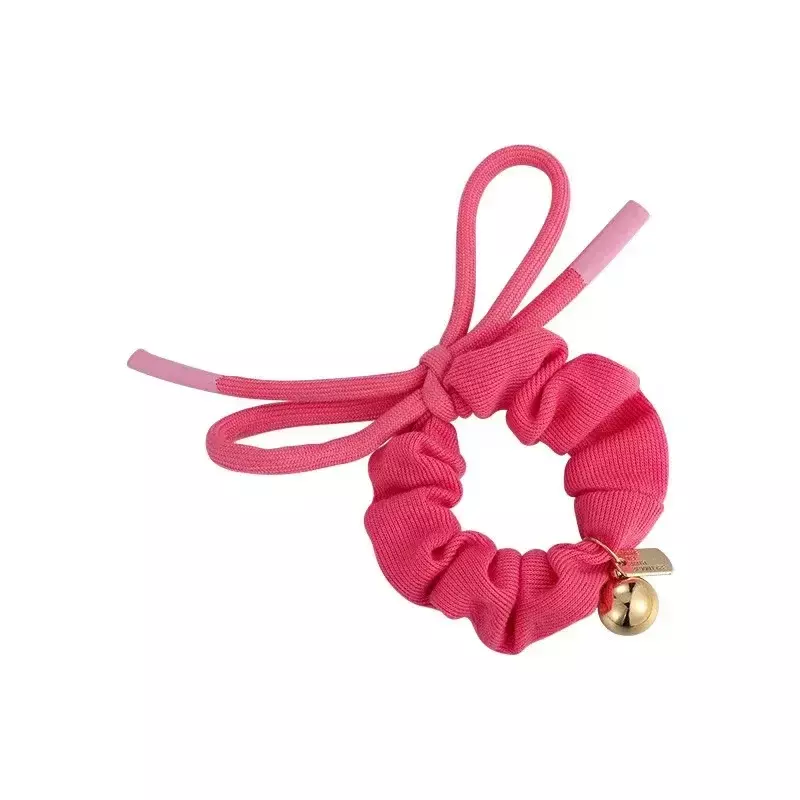 Coreano Verão Bowknot Elastic Scrunchies Cabelo Loop Charm Cabelo Corda Elegante Cavalinha Laços Acessórios para o Cabelo para Mulheres Headwear