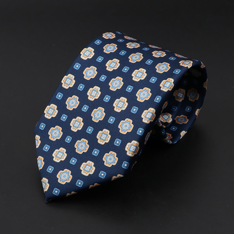 Dasi sutra lembut 51 warna mode 7.5cm, dasi sutra lembut pola geometris untuk pria, setelan rapat bisnis pernikahan Gravata