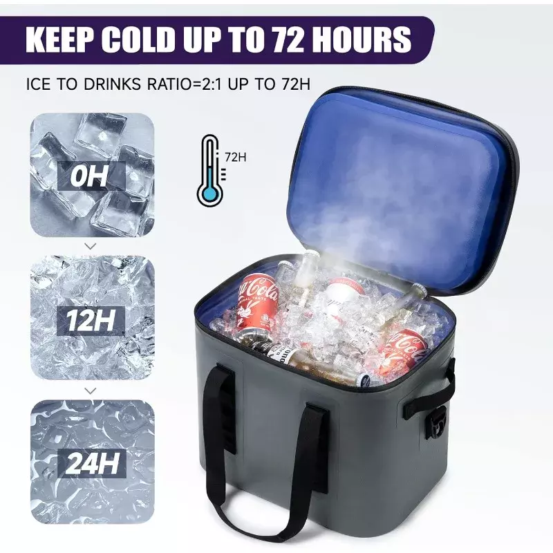 BeEagle Soft Cooler 30 lattine borsa termica isolata 100% dispositivo di raffreddamento da spiaggia impermeabile a prova di perdite dispositivo di raffreddamento da campeggio leggero portatile