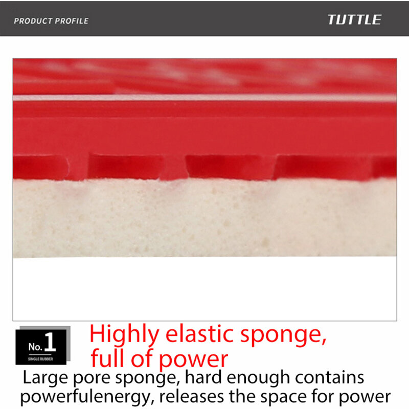 Tuttle Preventie Boog Tafeltennis Rubber Ittf Goedgekeurd 2.2Mm Pips-In Ping Pong Rubber Met Interne Energiespons Snelle Aanval