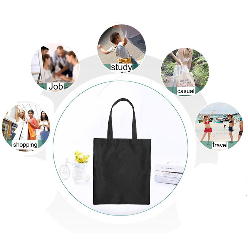 Women Shoulder Bag Canvas Bag Harajuku Shopping Bags 2020 New Fashion Casual Handbags Grocery Tote Girls Daisy Printing