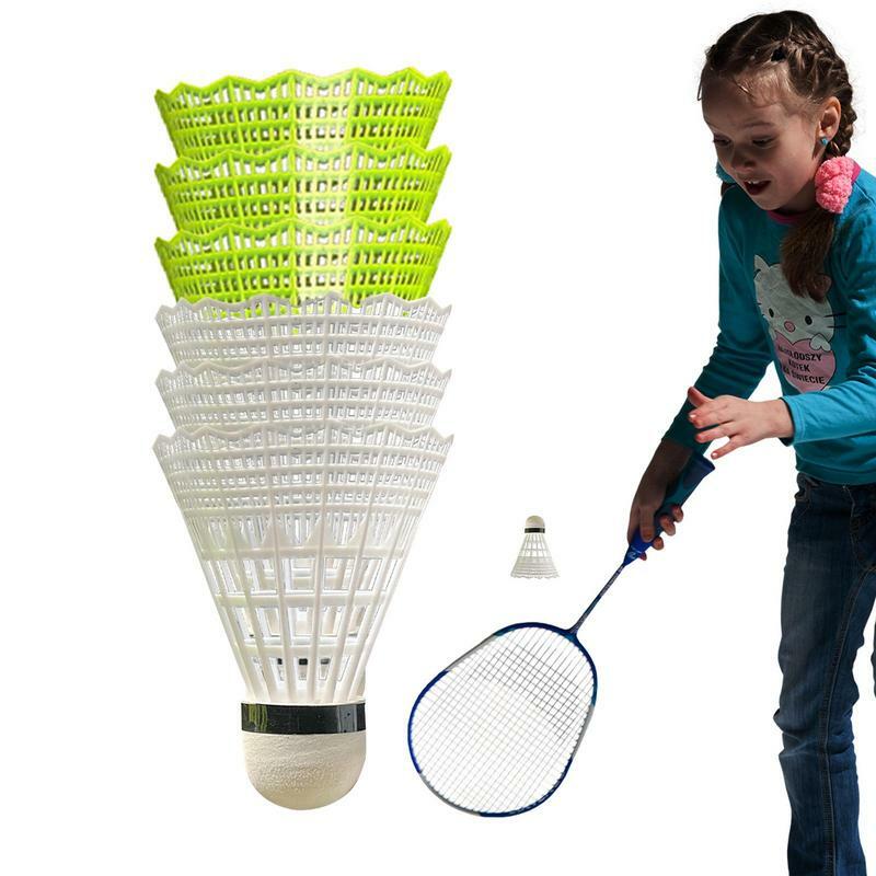 Balle de badminton en nylon, durable, souple, élastique, anti-coup, pratique, pour aire de jeux, résistante aux chutes