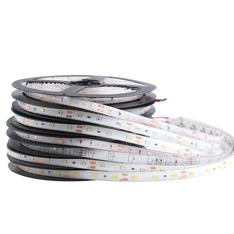 Impermeável LED Strip Light para TV Backlight, Fita leve flexível, Lâmpada RGB, Diodo, 12V, 2835, 5050, 1m, 2m, 3m, 4m, 5m, 60 LEDs/m, 12V