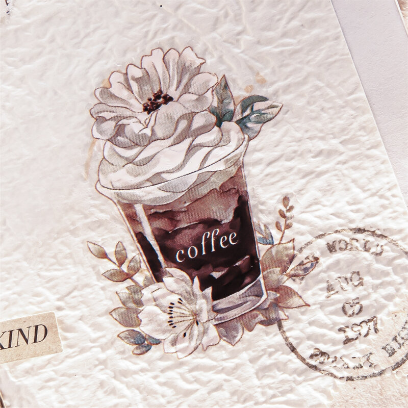 8Packs/Veel Tijd Voor Een Kopje Koffie Serie Retro Creatieve Decoratie Diy Huisdier Stickers