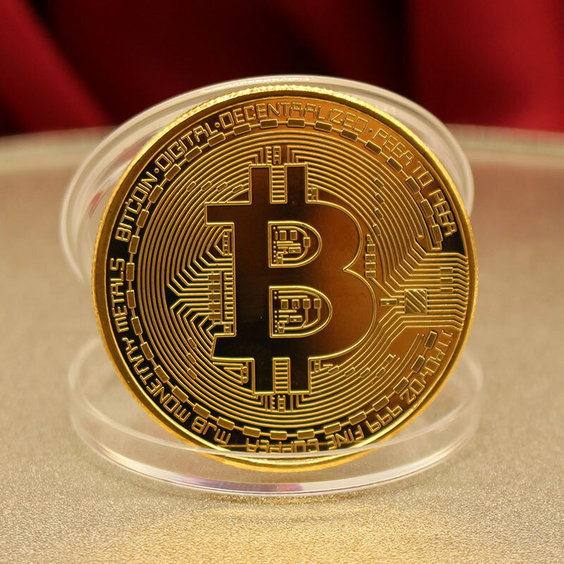 Souvenir creativo placcato in oro Bitcoin Coin da collezione grande regalo Bit Coin Art Collection moneta commemorativa in oro