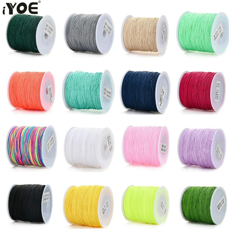 100m/Roll 0.8mm 28 Colors Nylon Thread Cord String for DIY Making Bracelet Necklace Handmade Craft Accessories