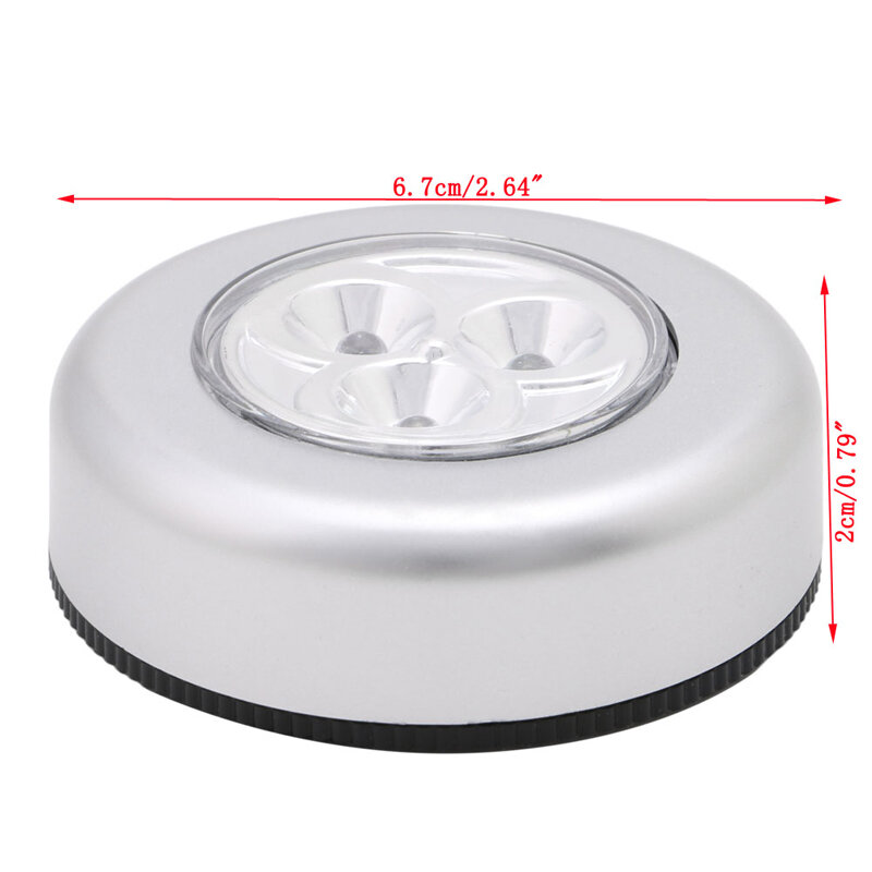 3 مصباح LED يعمل باللمس ، يعمل بالبطارية ، مثالي للمنزل أو السيارة أو التخييم.