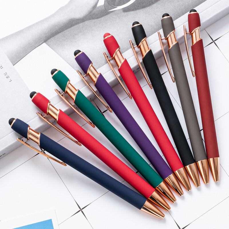Metal Aluminum Rod Capacitive Handwriting Touch Dual-use Ballpoint Pen School Office Signature Pen Gift