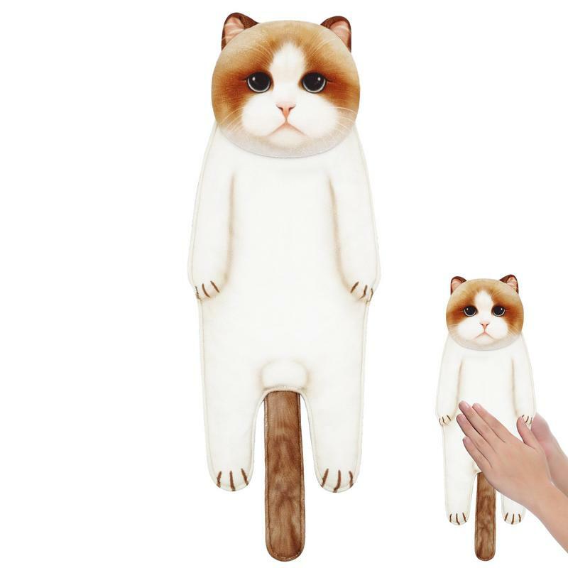 Kattenhanddoek Multifunctionele Sneldrogende Zachte Handhanddoeken Schattige Handdoekjes In De Vorm Van Een Kat Voor Badkamerkeukenwastafel Voor Thuisbenodigdheden