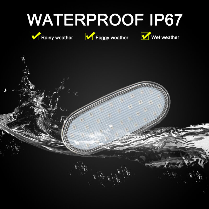 Clear Lens Waterproof LED Side Fender Marker Warning Light For VW Crafter 2006-UP