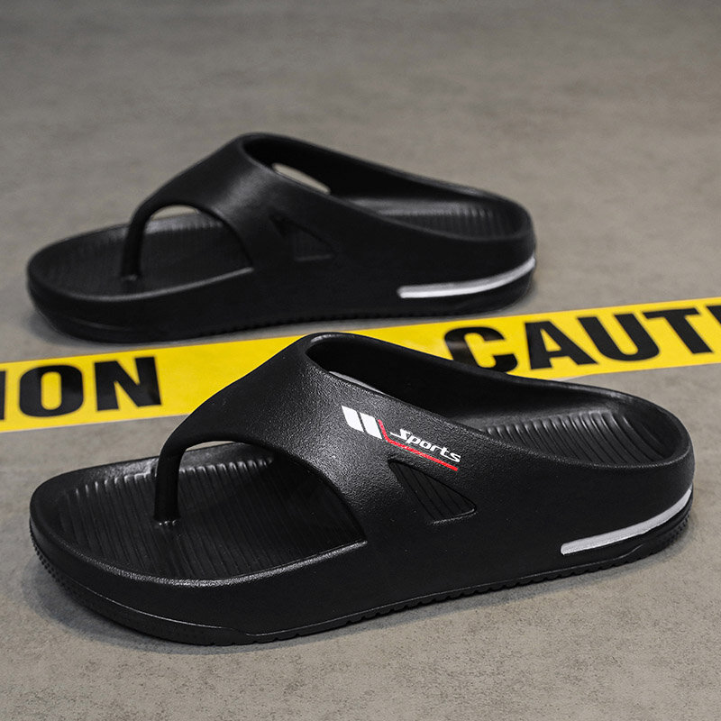 Czarne pantofle męskie letnie buty w stylu Korea halowe Sneaker kapcie Casual Sports plażowe miękkie męskie klapki z klapką darmowa wysyłka