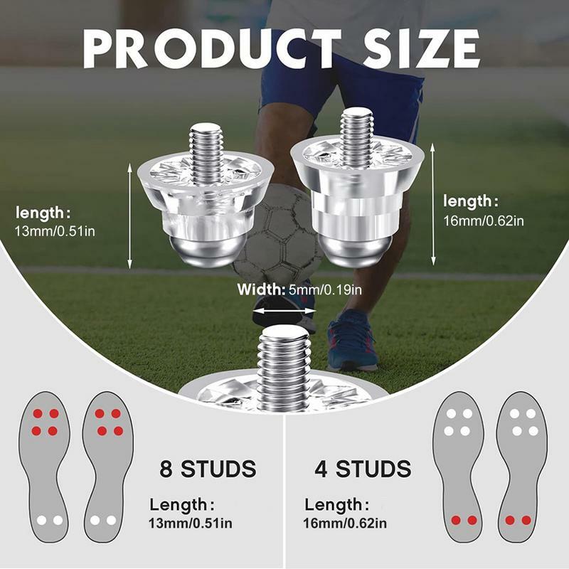 Púas de repuesto para tacos de fútbol, juego de repuesto con cabeza de Metal para zapatos de Rugby, 12 piezas