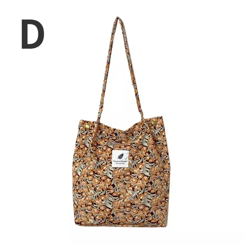 Women's Shopping Bag Large Ladies Canvas Shoulder Bags Tote Shopper Eco Reusable Bag Floral Handbag for Women