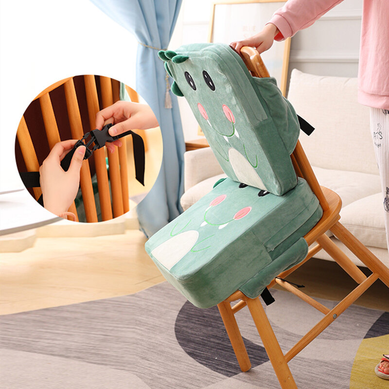 아기 다이닝 쿠션 어린이 의자 패드 증가, 조절 가능한 탈착식 하이체어 의자 부스터 쿠션 시트 의자, 아기 돌보기