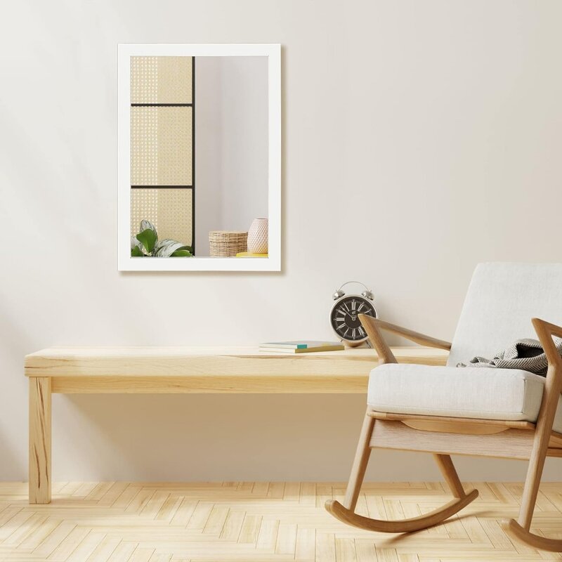 Espejo Rectangular de pared para Baño, Dormitorio, entrada, sala de estar, 20 "x 28"