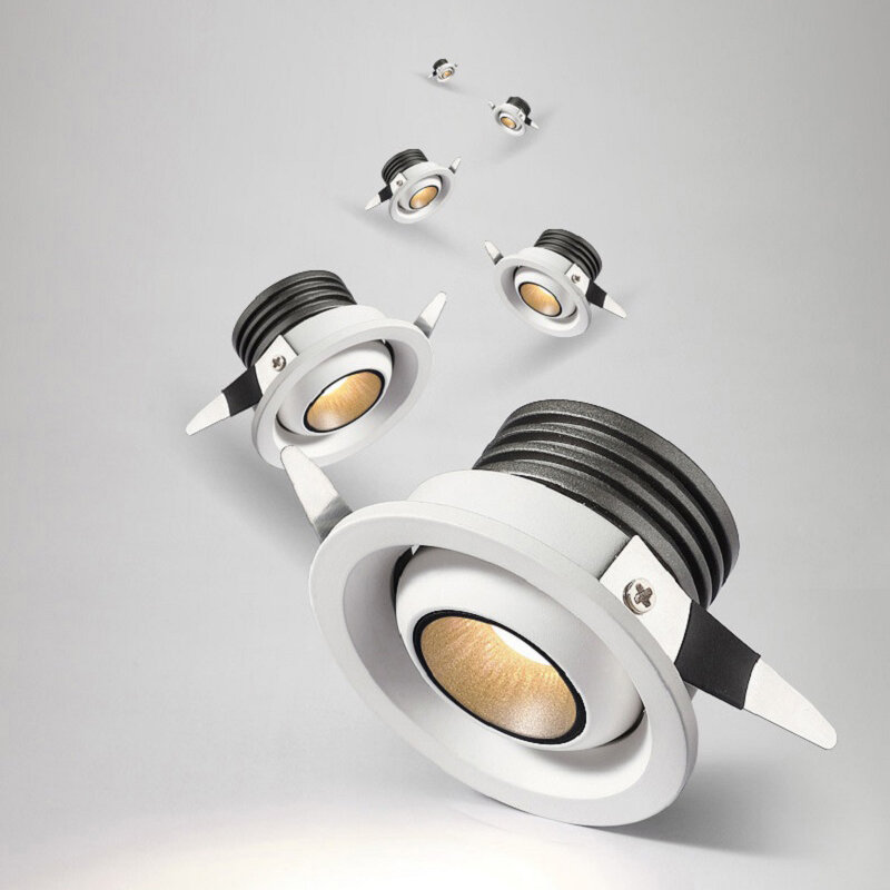 10 sztuk wysokiej jasności CRI90 ściemniania Led typu Downlight 3W regulowana wbudowana lampa sufitowa AC90-260V Home Decor kryty oświetlenie punktowe