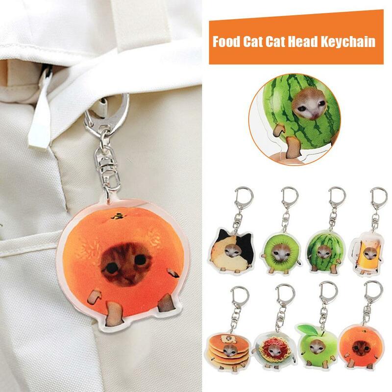 New Food Happy Keychain Cute Bag Chain Fashion Link Bookbag Funny Popular Accessories Hanger Gifts C5m3