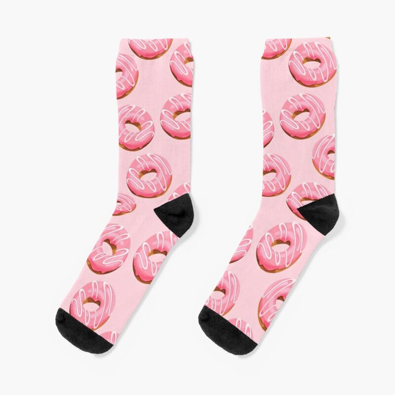 Retro rosa Donuts Socken Weihnachts geschenk für Männer