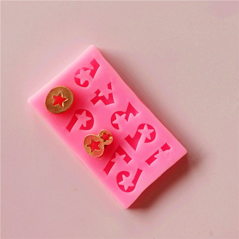 DIY 0-9 With Star Figures Silicone Mold Fondant Cake Decoration Dessert Chocolate Accessories Candy Pudding Kitchen Baking Tools