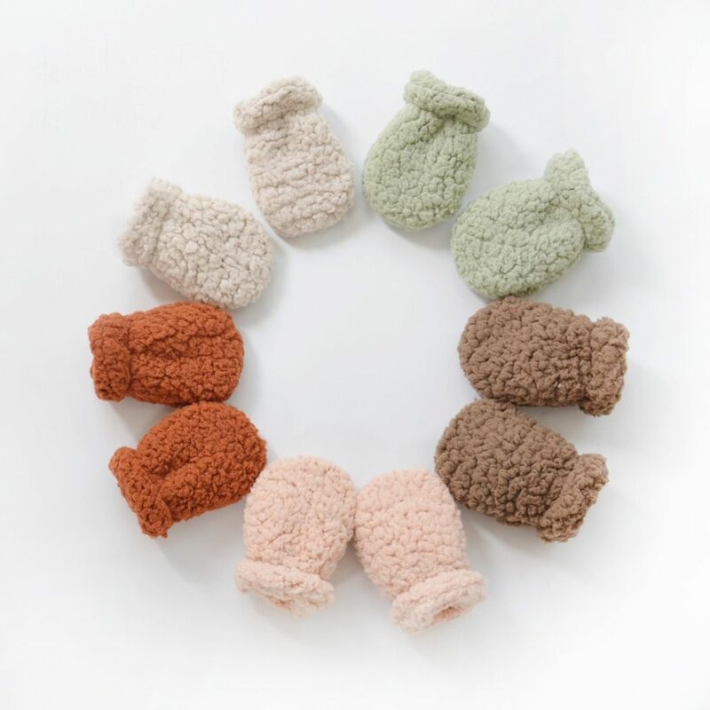 Thickening Baby Winter Warm Gloves Cute Fleece Soft Kids Warm Gloves Cold Prevention Plush Full Finger Mittens