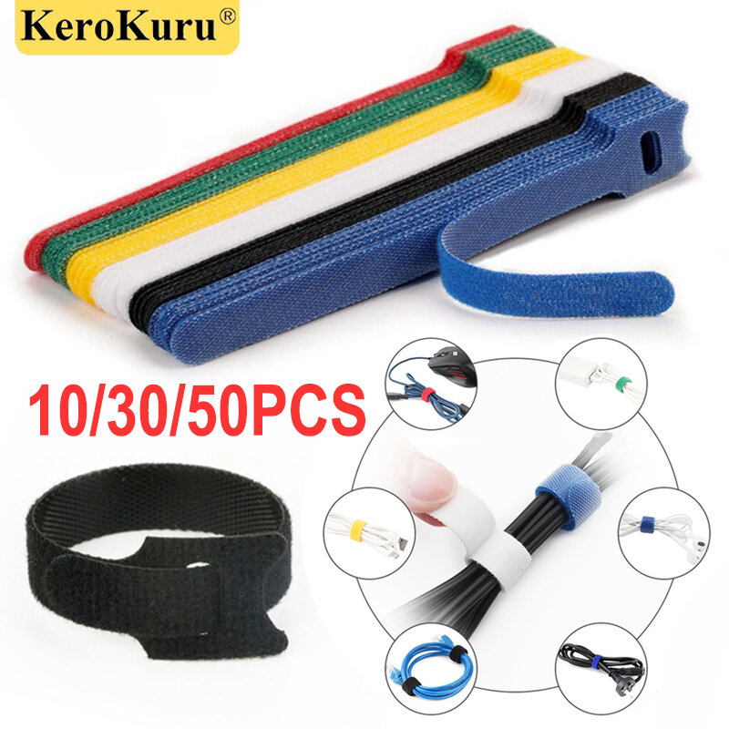 Kerokuru-organizador de cables, enrollador de cables, Protector de cinta para bridas, accesorios para teléfono