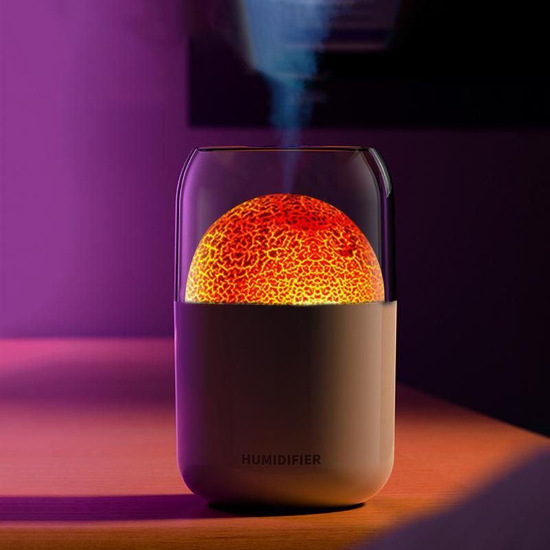 Cool Mist Humidifiers Cool Mini Humidifier LED Desk Humidifier Quiet 300ml Oil Diffuser Aromatherapy Machine USB Humidifier