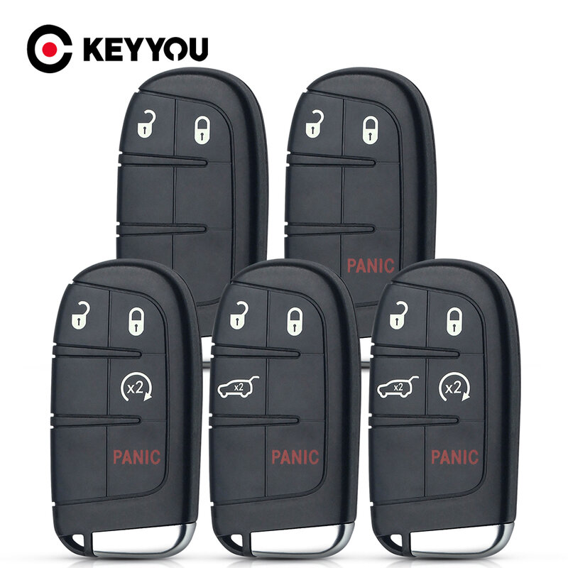EllYYOU-Smart Key Case Shell, 2, 3, 4, 5BTN, Jeep Grand TraffDodge Ram 1500, 150.Charger, Dart Challenger, Durango