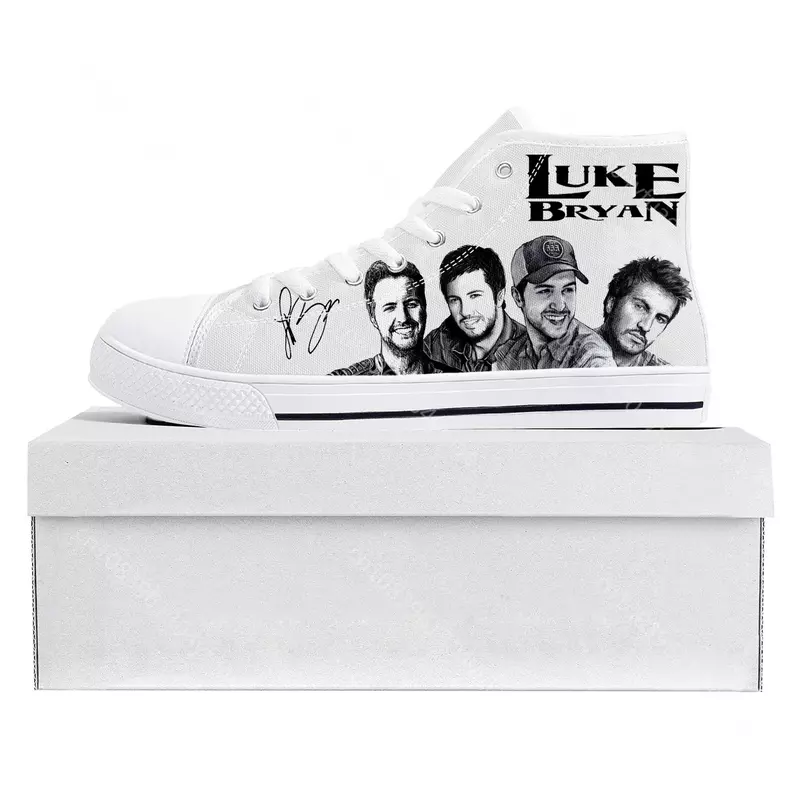 L-Lukes Singer Pop Hoge Top Sneakers Heren Dames Tiener B-Bryans Mode Hoge Kwaliteit Canvas Sneaker Paar Op Maat Gemaakte Schoenen