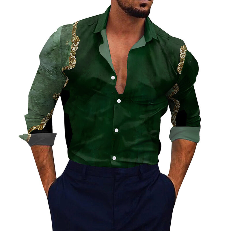 Nowa, nowa, wygodna moda stylowa koszula imprezowa T element ubioru Casual z kołnierzykiem do fitnessu M-2XL męskie mięśnie
