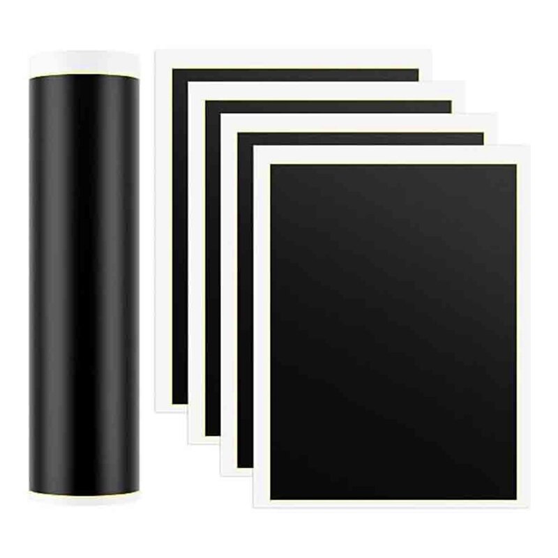 Papel de marcado de grabado láser negro, 4 piezas, 39x27cm, apto para Metal, vidrio, cerámica