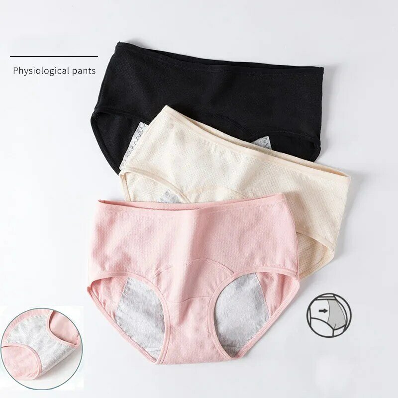 3pcs Cute Cartoon Girls Menstrual  Panties For Teenager Leakproof Physiological Period Underwear Children Panties for periods