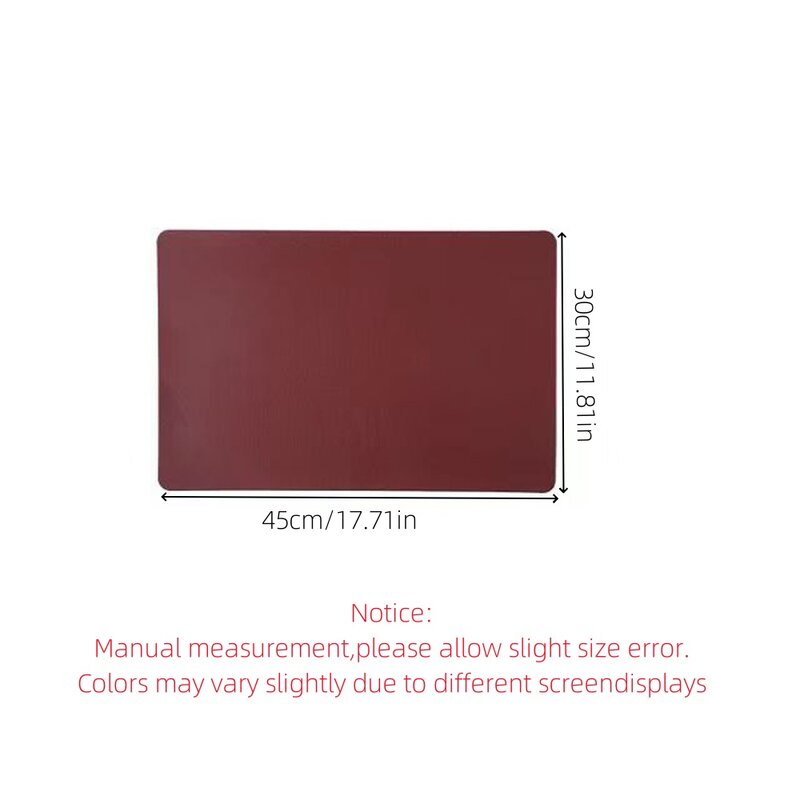 Solid Color Leather Meal Mat Waterproof Oil proof Dining Table Mat Household Anti Scalding Bowl Plate Mats Heat Insulation Pad