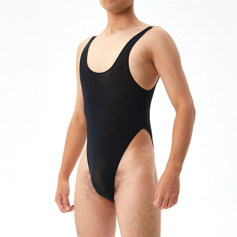 Jumpsuit Bodysuit Romper Singlet olahraga triko Tank Top tanpa lengan elastis Thong Bodysuit Bodysuit musim semi