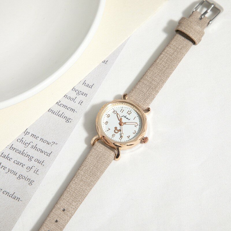 Reloj de cuarzo con cabeza de ratón para mujer, nuevo lanzamiento Popular, bonito reloj de regalo
