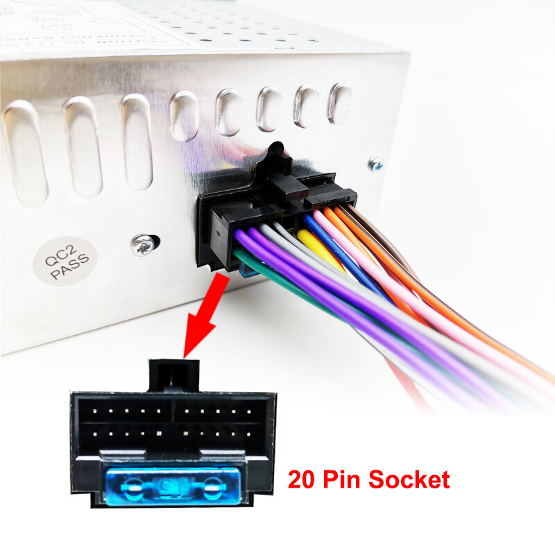 Adattatore per cablaggio da 20 Pin a ISO spina 20 P connettore ISO cavo di conversione accessori universali cavo per autoradio con schermo DIN