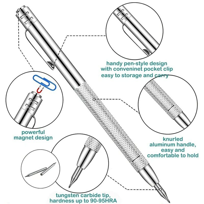 أداة تعليم الخطاط المعدني ، قلم نقش برأس مغناطيسي قوي ، 4 4.5