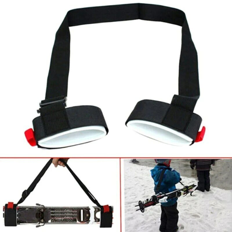 Ski Pole Handle Strap Bag, Lash Handle Straps, Adjustable Buck Hook Loop, Protective Black Nylon, Pole Bag, New