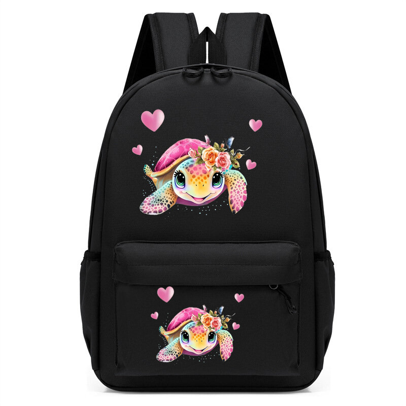 Bambini Bagpack acquerello Sea Turtle Girl zaino scuola materna zainetto bambini Anime Cartoon Girl Bookbag borse da viaggio per la scuola