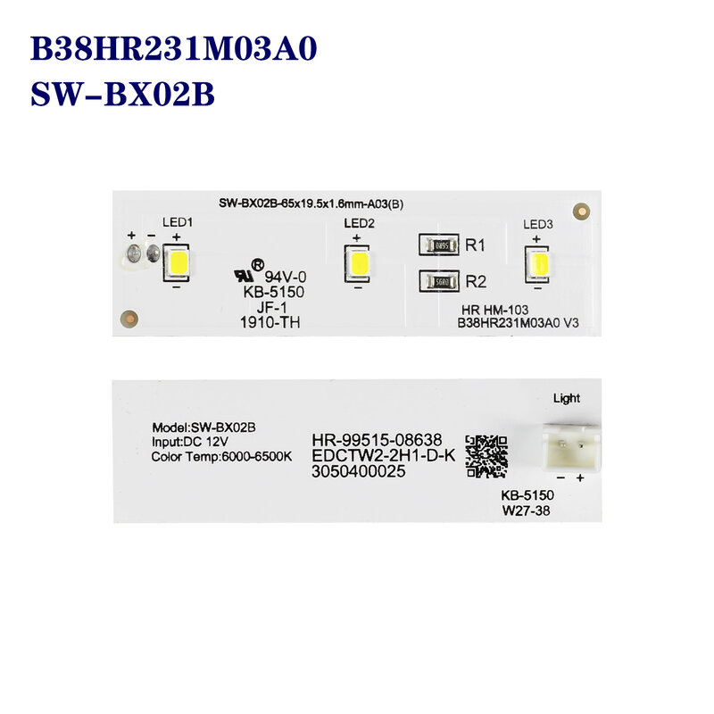 Strip LED DC 12V untuk Kulkas Electrolux ZBE2350HCA SW-BX02B KDK V3