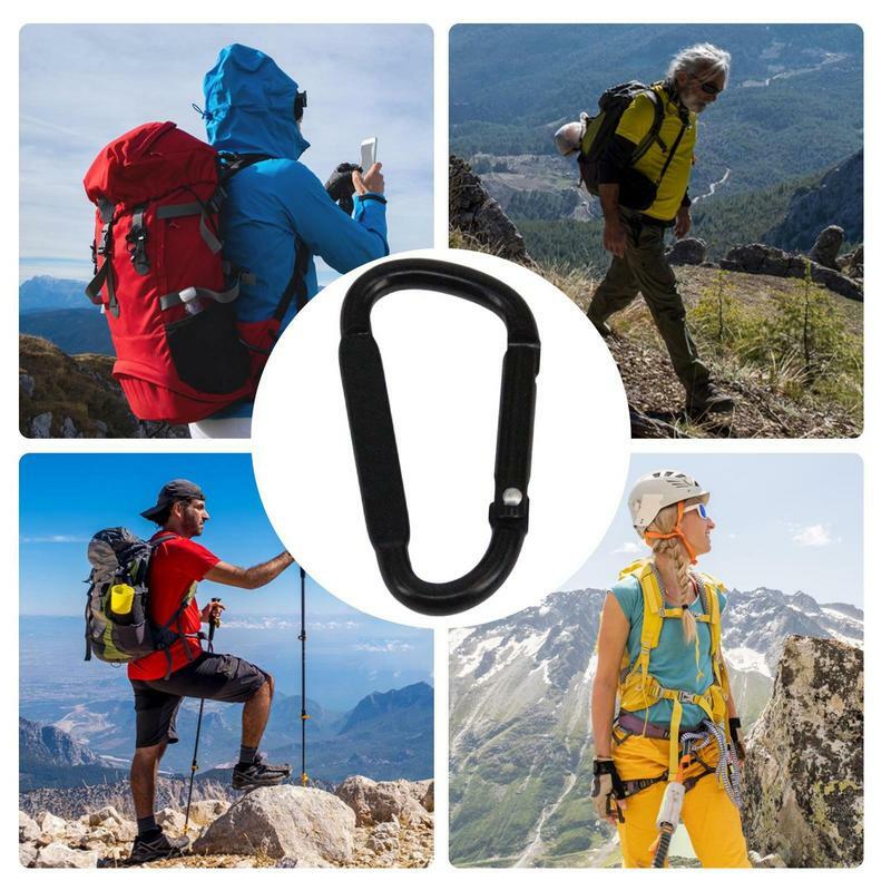 Mousqueton à ressort pour camping, kit de voyage, anneau en D, clé JOHook, équipement portable d'alpinisme, accessoires de camping