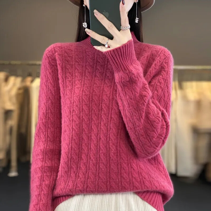 Autumn Winter Knitted Jumper Tops turtleneck Pullovers Casual Sweaters Women Shirt Long Sleeve Tight Sweater Bottoming Shirts